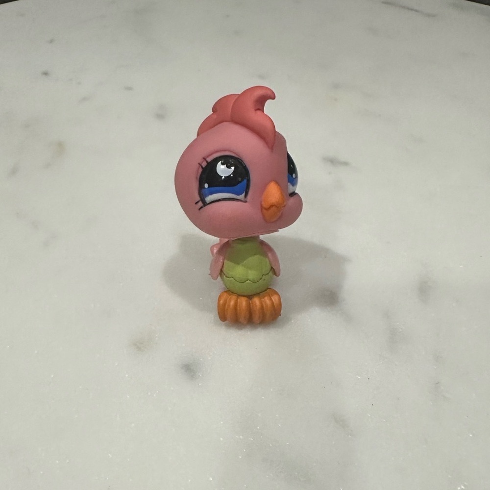 LPS #854 Pink Cockatoo Bird 2006 AuthenticToy Hasbro Collector Littlest Pet Shop